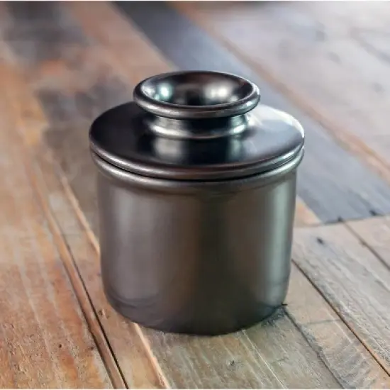 Butter Bell&reg; Crock &ndash; Classic Dragon Steel Metallic Ceramic Butter Keeper, Reactive Glaze Butter Dish for Fresh, Spreadable Butter image {3}