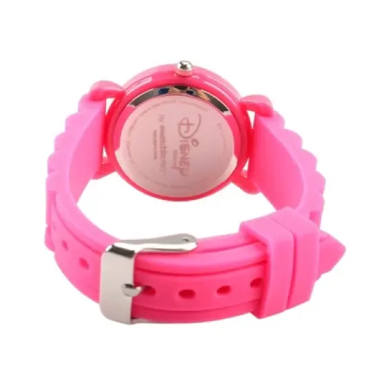 Girls' Disney Princess Ariel, Belle and Rapunzel Pink Plastic Time Teacher Watch - Pink image {2}