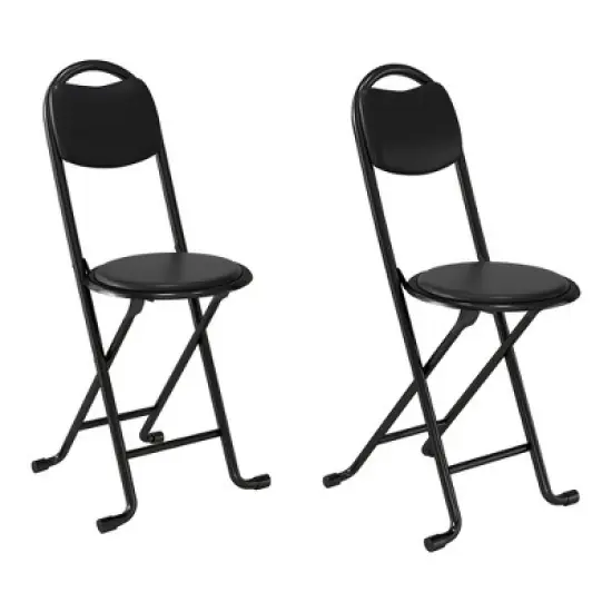 Rbied 2 PCS Folding Stool with Back, Cushioned Padded Folding Stool, Portable Folding Chairs for Outdoor Indoor image {7}