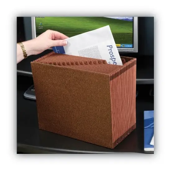 Smead TUFF Expanding Open-Top Stadium File, 21 Sections, 1/21-Cut Tabs, Legal Size, Redrope image {6}