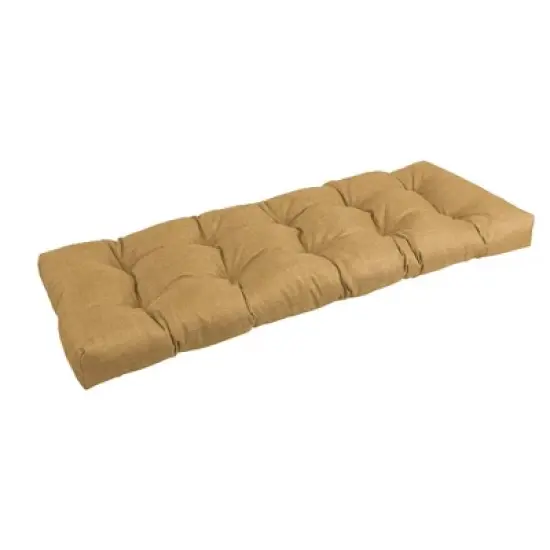 Blazing Needles, 46-inch by 19-inch Tufted Solid Outdoor Spun Polyester Loveseat Cushion image {5}