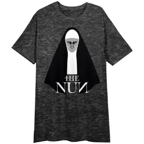 The Nun Logo Crew Neck Short Sleeve Charcoal Heather Women's Night Shirt image {4}