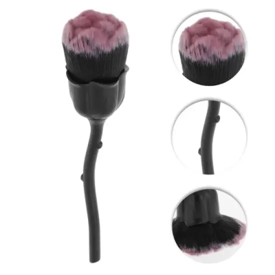 Unique Bargains Flower Shape Powder Brush 1 Pc image {2}