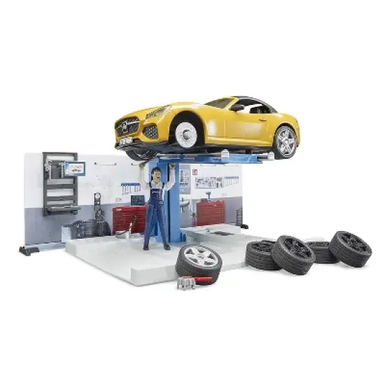 Bruder Bworld Car Service Repair Shop Set image {2}