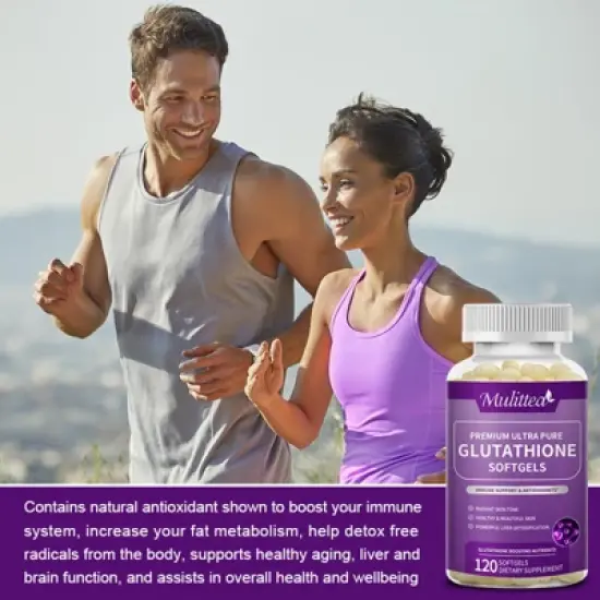 Alliwise Liposomal Glutathione Supplement 400mg - Natural Liver Detox & Antioxidant Support - Vegan, Non-GMO, Gluten-Free - 120 Ct image {6}