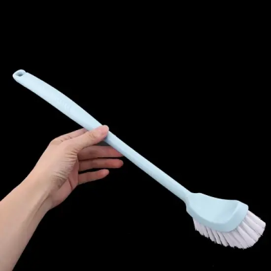 Unique Bargains Plastic Rectangle Toilet Brush Blue 15.7" x 1.6" image {3}