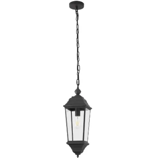 Teri 7" Outdoor Pendant - PLT4083 - Black - Safavieh image {4}