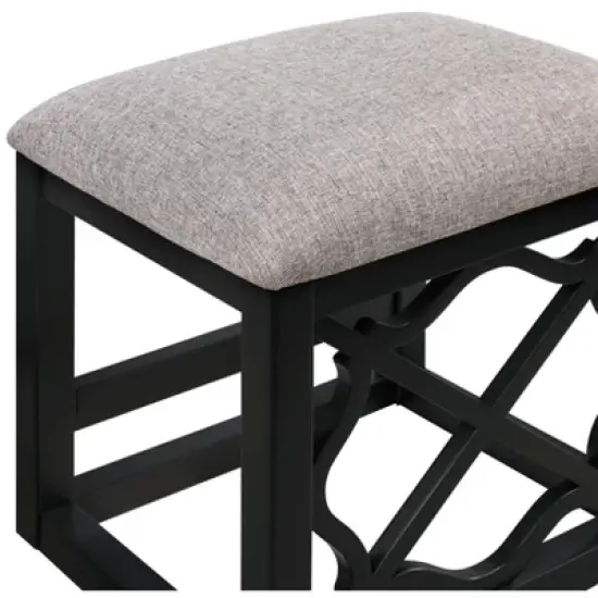 NicBex Modern 3-Piece Desk Set,Computer Desk with Padded Stool,Office Desk with Rolling Casters,Gaming Desk with Charging Ports for Home Office image {4}