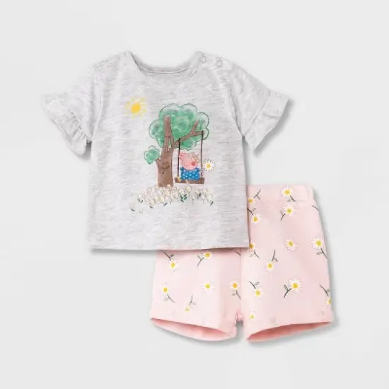 Baby Girls' Hasbro Peppa Pig Top and Bottom Set - Pink image {5}