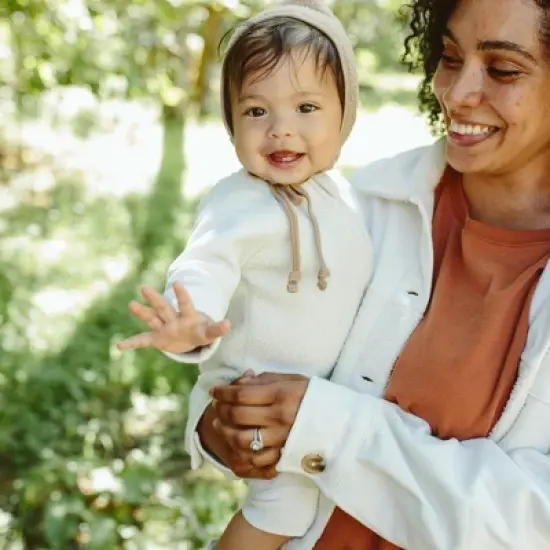 goumikids faux shearling organic cotton bunting one-piece image {3}