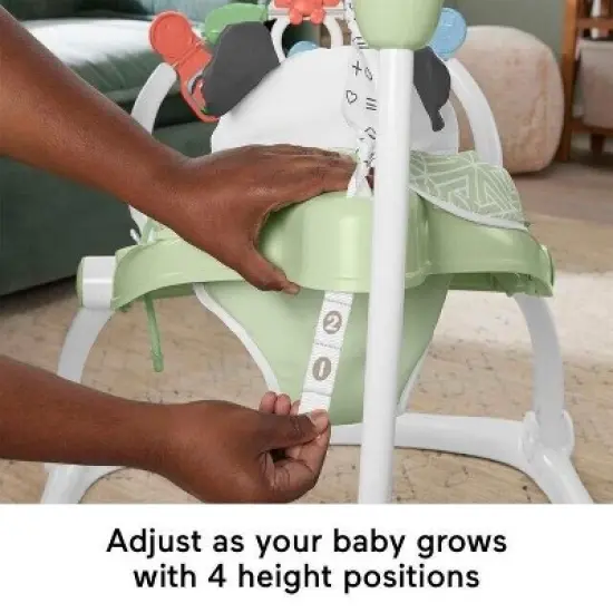 Fisher-Price Baby Bouncer SpaceSaver Jumperoo Activity Center with Lights Sounds and Folding Frame, Puppy Perfection image {3}