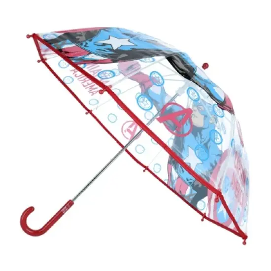 Textiel Trade Kid's Marvel Captain America Transparent Bubble Stick Umbrella image {1}