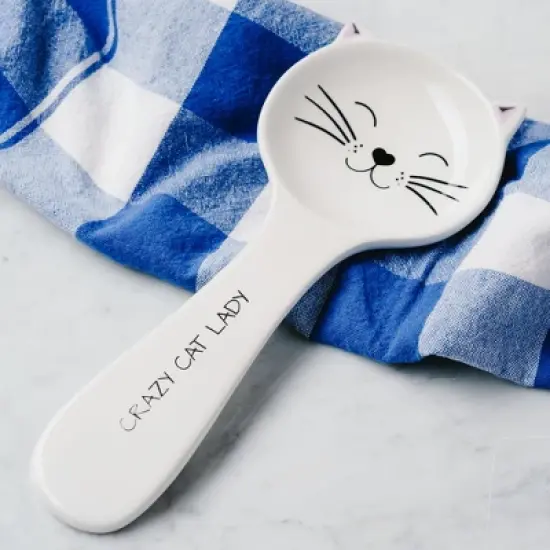 Pavilion Gift Company - Crazy Cat Lady - 10" Spoon Rest - Spoon Rests image {1}