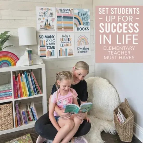 Hadley Designs Boho Reading Posters For Classroom Library Decor, Set of 6 image {4}