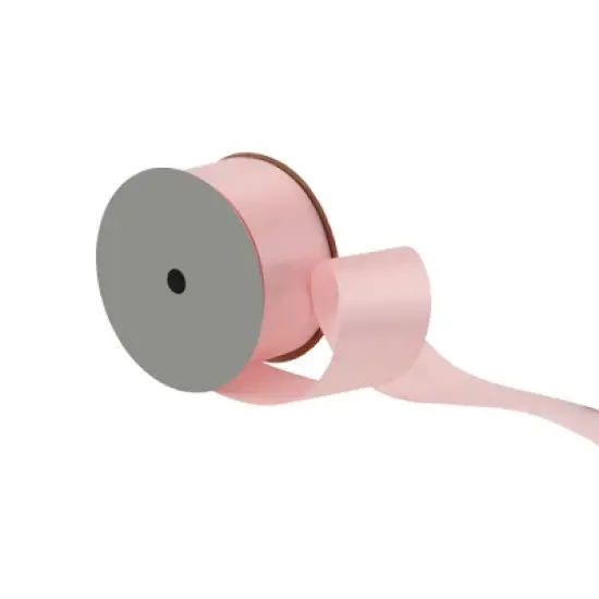 9'x1.5" Satin Sheen Gift Wrap Ribbon Light Pink - Spritz&trade;: Polyester, Easter & Birthday, Thick Wrapping Ribbon image {1}