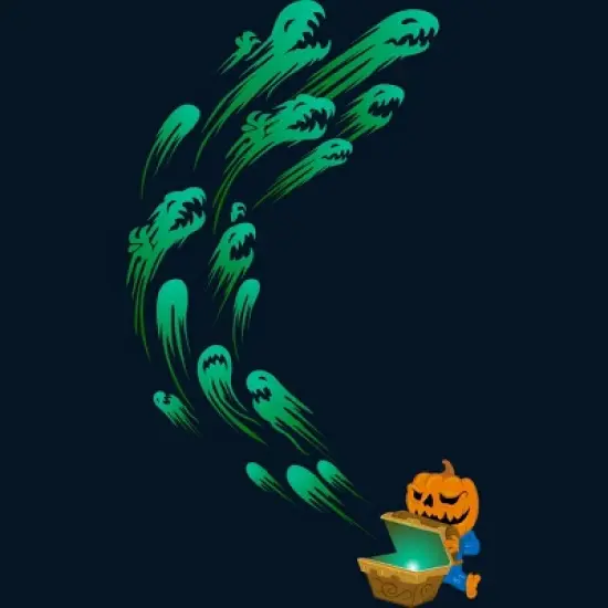 Boy's Design By Humans It's time for halloween By SINDAR T-Shirt image {1}