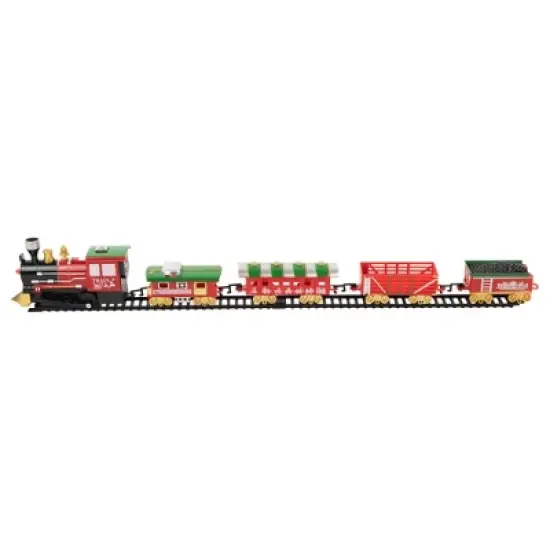 Northlight 21pc Red Battery Operated Lighted and Animated Classic Train Set image {4}