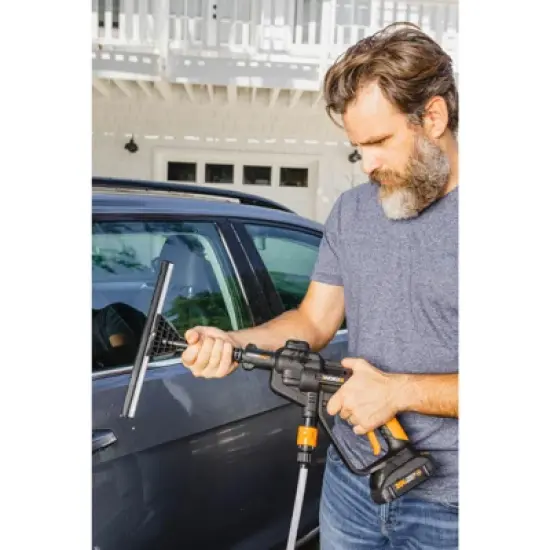 Worx WA4072 Deluxe Cleaning Kit Includes Squeegee, Soaper, Outdoor Hard Surface Brush and Pivoting Quick Connect Adapter for Worx Hydroshot Series image {4}