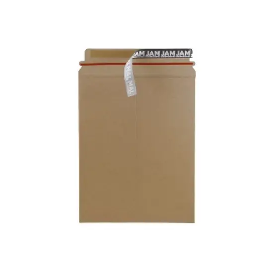 JAM Paper Stay-Flat Photo Mailer Envelopes 9x11.5 Kraft Self-Adhesive Closure 8866643B image {1}