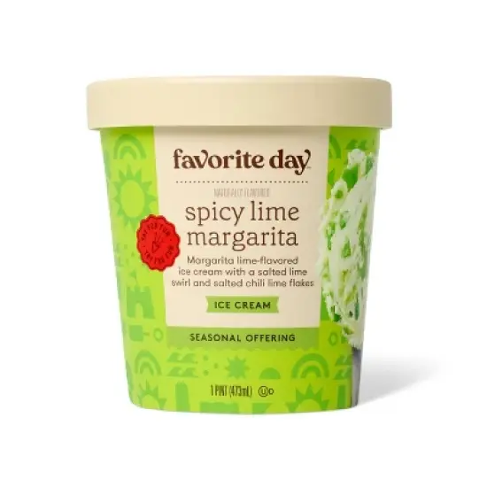 Spicy Lime Margarita Naturally Flavored Ice Cream - 1 Pint - Favorite Day&trade; image {3}