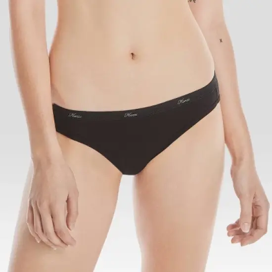 Hanes Women's 10pk Cotton Classic Bikini Underwear - Black image {2}