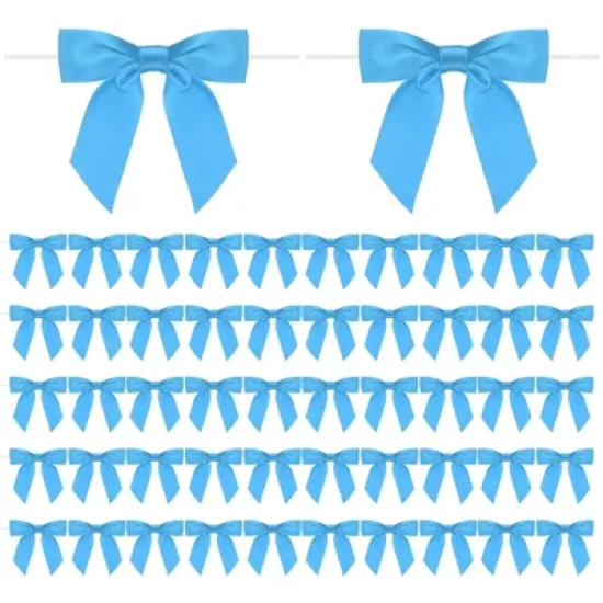 Unique Bargains Polyester Multipurpose Use Durable Flexible Gift Wrap Bows 50 Pcs image {6}