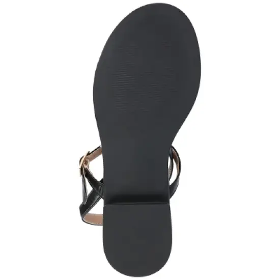 Journee Collection Womens Gigie Ankle Strap Stacked Heel Sandals image {4}