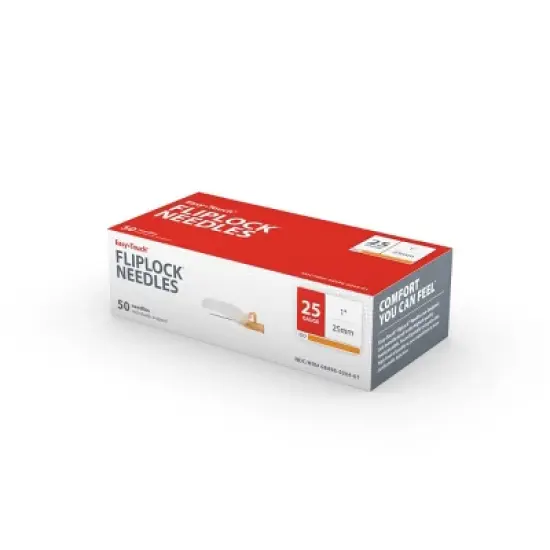 Easy Touch FlipLock Safety Needles 25G 1", 50 Ct image {3}