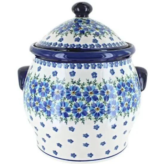 Blue Rose Polish Pottery 1101 Zaklady Cookie Jar image {10}