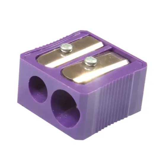 Baumgartens Dual Hole Plastic Pencil Sharpener, Assorted Colors, Pack of 20 image {2}