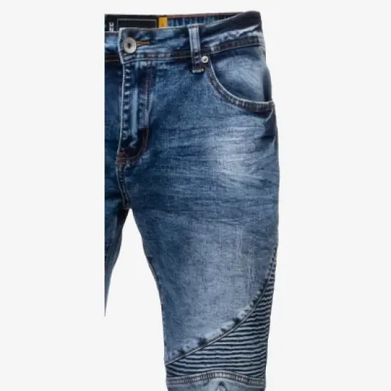 RAW X Men's Stretch Moto Denim Jeans(plus size pant in available) image {3}