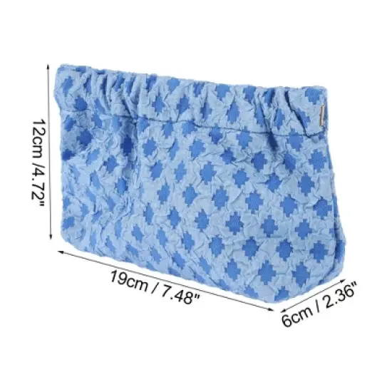 Unique Bargains Women's Embroidery Snap Closure Makeup Bag 1 Pc image {2}