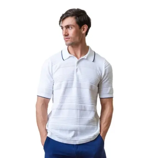 Hope & Henry Mens' Short Sleeve Sweater Polo image {6}