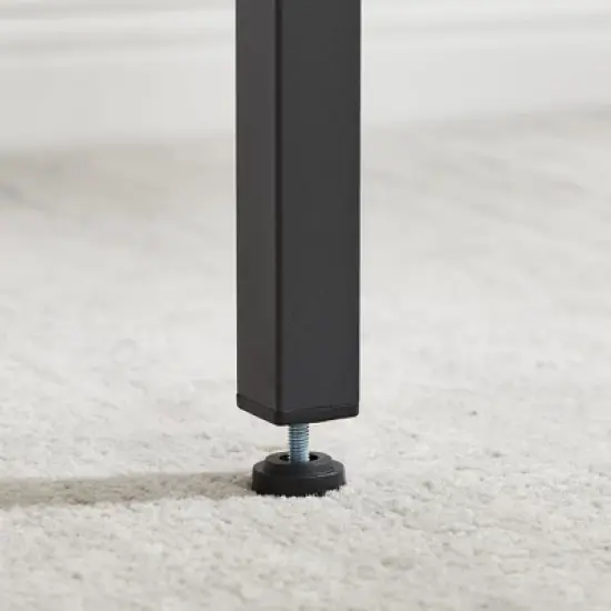 SKRAN Set of 3 Industrial Bar Table and Chairs, Square Pub Table with 2 Stools & Backrest,Counter Height set for Dining Room Small Space image {7}