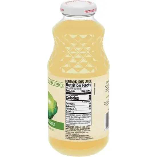 Santa Cruz Organic 100% Pure Lime Juice - 16 fl oz Bottle image {1}