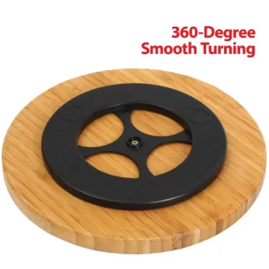 YBM HOME Bamboo Lazy Susan Single Turntable image {1}