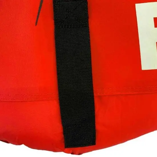 RAVE Sports Ripper 2 Rider Nylon Inflatable Towable Floats with Foam Handles, Neoprene Knuckle Guards and Quick Connect Tow Points, Red (3 Pack) image {3}