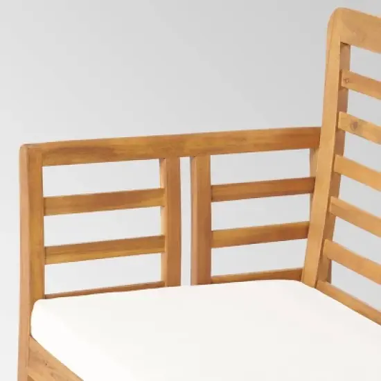 Caydon 8pc Acacia Wood Chat Set - Brown Patina/Cream - Christopher Knight Home image {6}