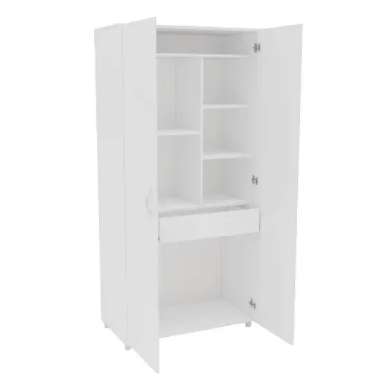 Santa Fe 2 Door Storage Cabinet White - Polifurniture image {1}