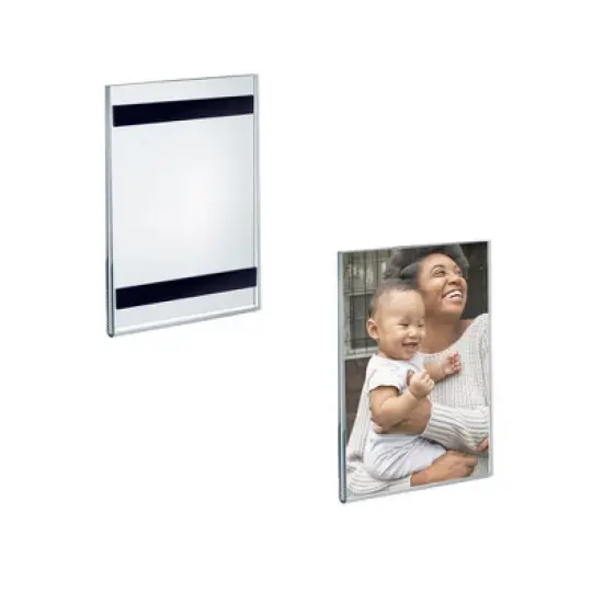Azar Displays Clear Acrylic Magnet Back Sign Holder Frames, 2-Pack image {11}