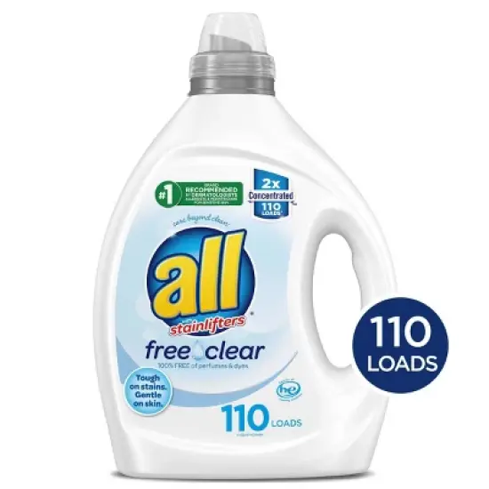 All Free Clear Liquid Concentrated Laundry Concentrated Detergent image {10}
