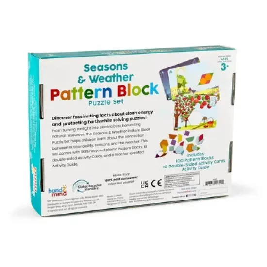 Hand2Mind Seasons & Weather Pattern Block Puzzle Set image {1}