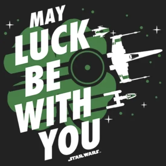 Junior's Star Wars X-Wing Starfighter St. Patrick's Day May Luck Be With You Festival Muscle Tee image {1}