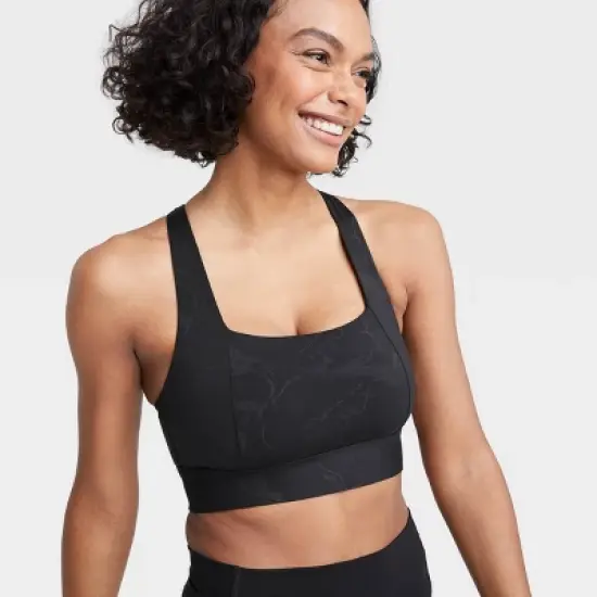Women's Medium Support Square Neck Crossback Sports Bra - All in Motion&trade; image {4}