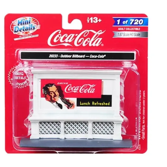 Outdoor Billboard "Coca Cola" for 1/87 (HO) Scale Models by Classic Metal Works image {2}