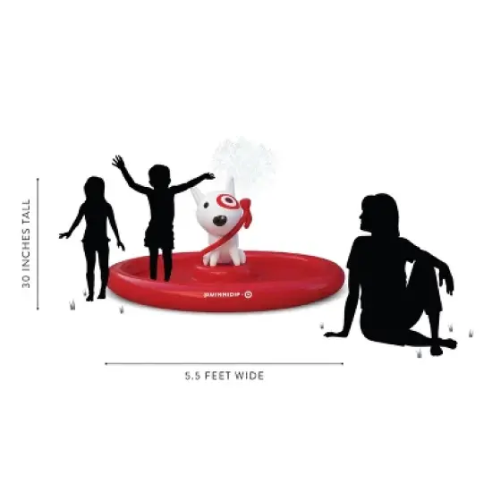 MINNIDIP Target Fountain Bullseye: PVC Outdoor Play Sprinkler for Kids image {10}