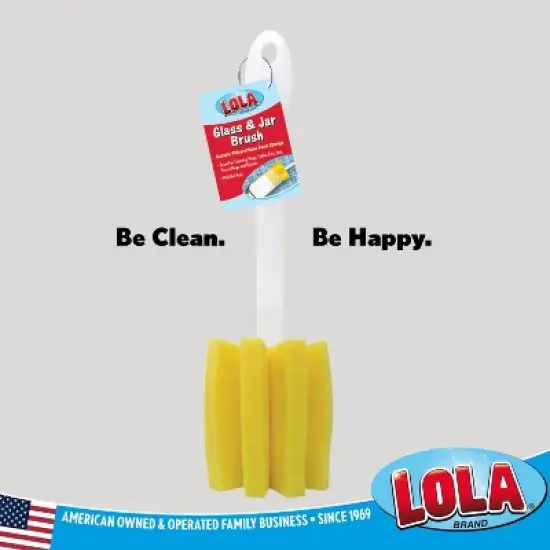 LOLA Glass & Jar Sponge Brush, Star Shaped, Foam Material, Dishwasher Safe, Non-Scratch, Perfect for Glasses, Mugs, Bottles - 1 Pack image {5}