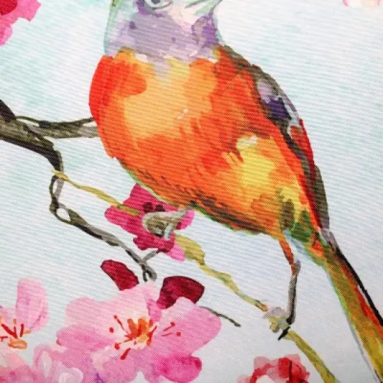 20" x 20" Reversible Birds Decorative Patio Throw Pillow - Edie@Home image {2}