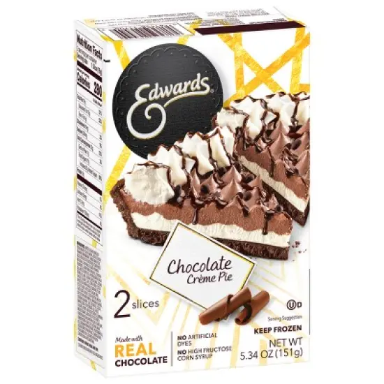 Edwards Singles Frozen Desserts Chocolate Cr&egrave;me Pie Slices - 5.34oz/2ct image {7}