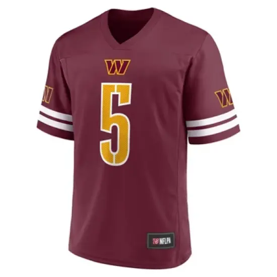 NFL Washington Commanders Men's Short Sleeve Daniels 5 Jersey image {3}